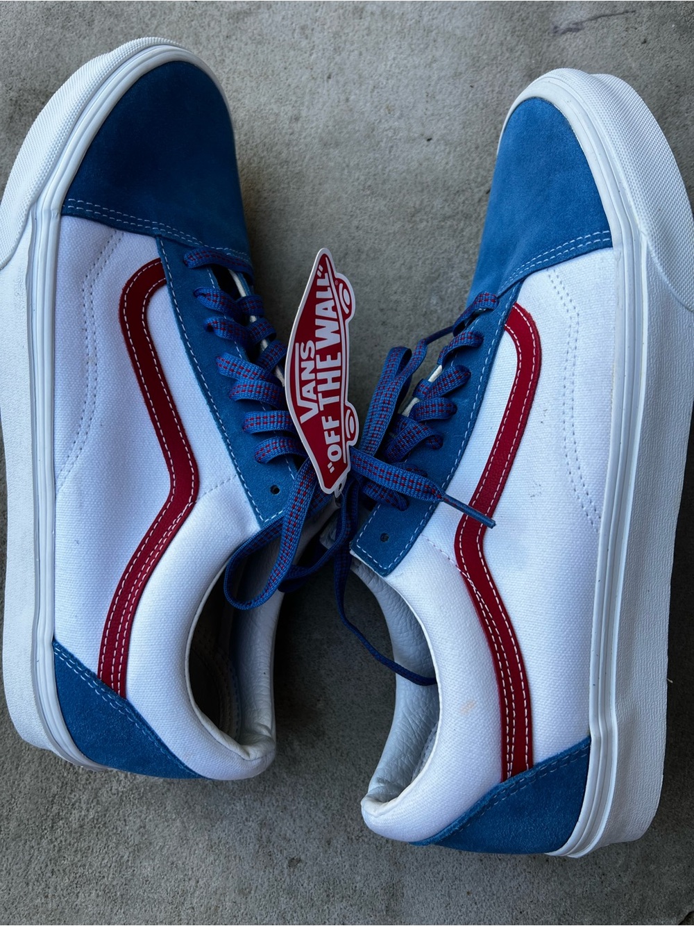 Vans Old Skool Low-Top Sneakers in Blue, White & Red 4th of July